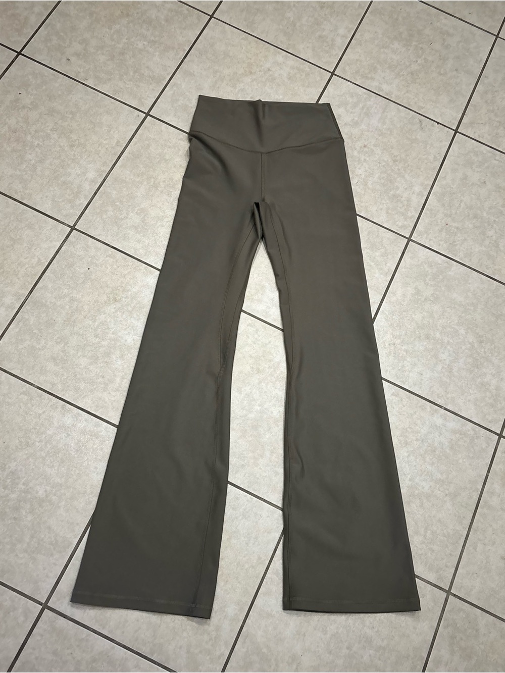 High-Waist Bootcut Yoga Pants in Olive